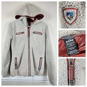 Kuhl Sherpa Teddy Bear Fleece Size Medium Full Zip Jacket FLAWS A1206